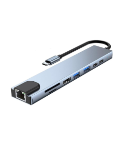 Adaptador USB extensor tipo C 8 em 1