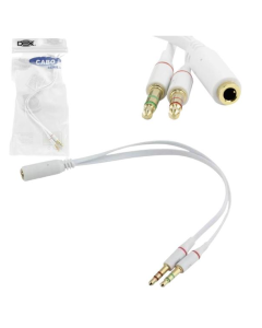 Cabo Adaptador Audio P3 para 2 x P2 - DEX