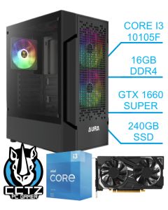 Computador CCTZ GAMER FIRST STRIKE - CORE I3-10105F - 16GB - GTX 1660 Super - 240GB