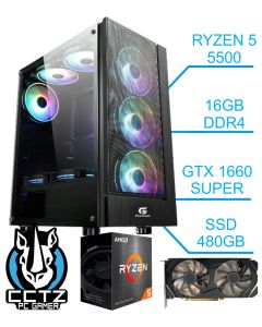 Computador CCTZ GAMER FORGE- RYZEN 5 5500 - 16GB - GTX 1660 SUPER - 480GB