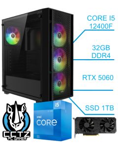 Computador CCTZ GAMER KICKZ - CORE I5-12400F - 32GB - RTX 5060 - 1TB