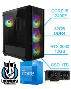 Computador CCTZ GAMER RIVAL - CORE I5-12400F - 32GB - RTX 3060 12GB - 1TB