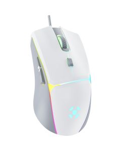 Mouse Crusader RGB 12.800DPI Branco - Fortrek